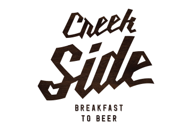 Creek side breakfast to beer logo