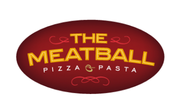 The meatball restaurant logo, pizza and pasta